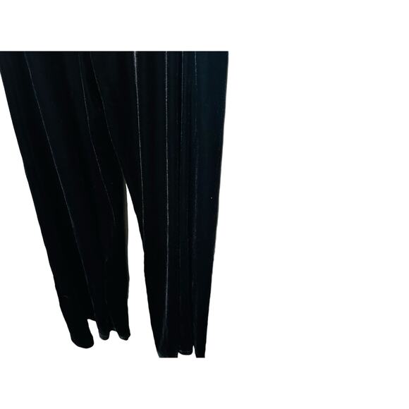 MISA Xander Black Satin Halter Sleeveless Wide Leg One Piece Jumpsuit Size XL - Picture 8 of 15